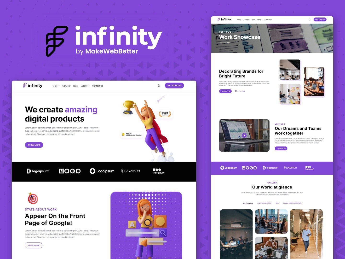 Infinity Theme By Makewebbetter